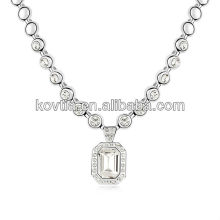 Bride luxury wedding necklaces fashion diamond jewelry for women